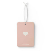 LA Style Inspo Scented Heart Car Air Freshener Pink in Pine, New Car, and Black Ice