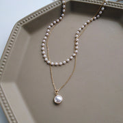 Ladies Super Fairy Pearl Clavicle Necklace Electroplating