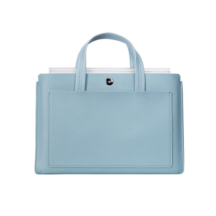 Vegan Laptop Bag Office Bag Business Briefcase Liner Organizer Color Baby Blue in Size 13.3” / 14” / 15.6”