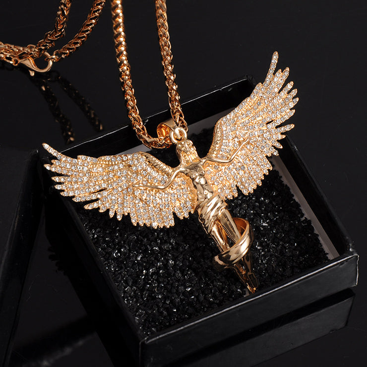 Dark Angel Hip Hop Chain Men’s Necklace in Gold, Silver