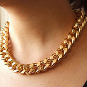 Exaggerated Thick Necklace Chain Clavicle in Gold and Silver