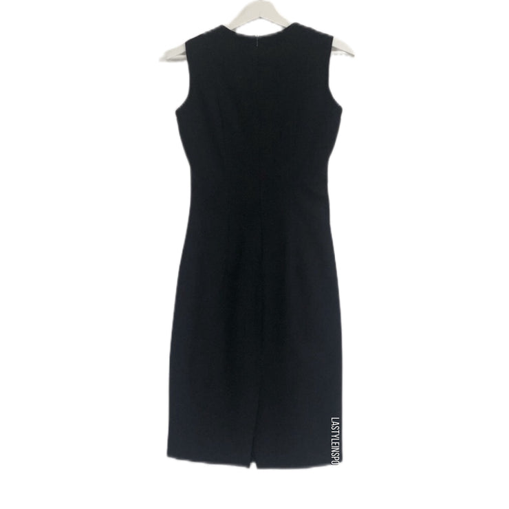 Zara Midi Dress Back Slit in Black Size XS