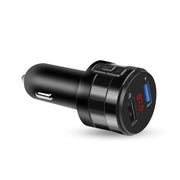 Car Transmitter Bluetooth FM Hands-Free Compact Design Standard Size in Black