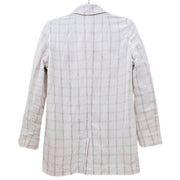 Madewell Dorset Blazer in Windowpane Cream Beige Size XS