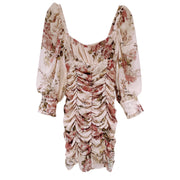 Zara Romantic Floral Long Sleeved Mini Dress in Size Small