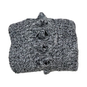 Sunday in Brooklyn Knit Cut Out Asymmetrical Cardigan Gray Black OS