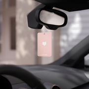 LA Style Inspo Scented Heart Car Air Freshener Pink in Pine, New Car, and Black Ice