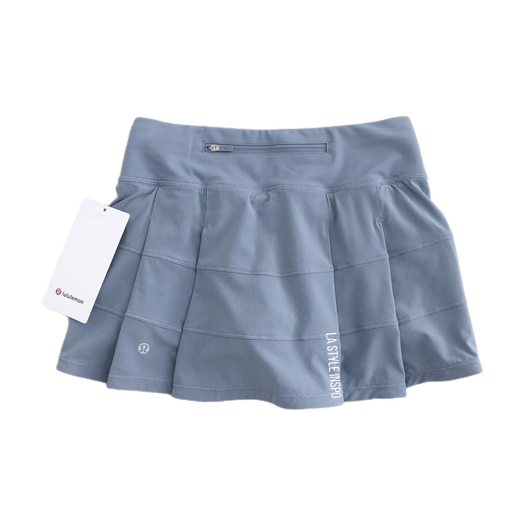 Lululemon Tennis Skirt Skort Pace Rival Blue Chambray Regular Size 2