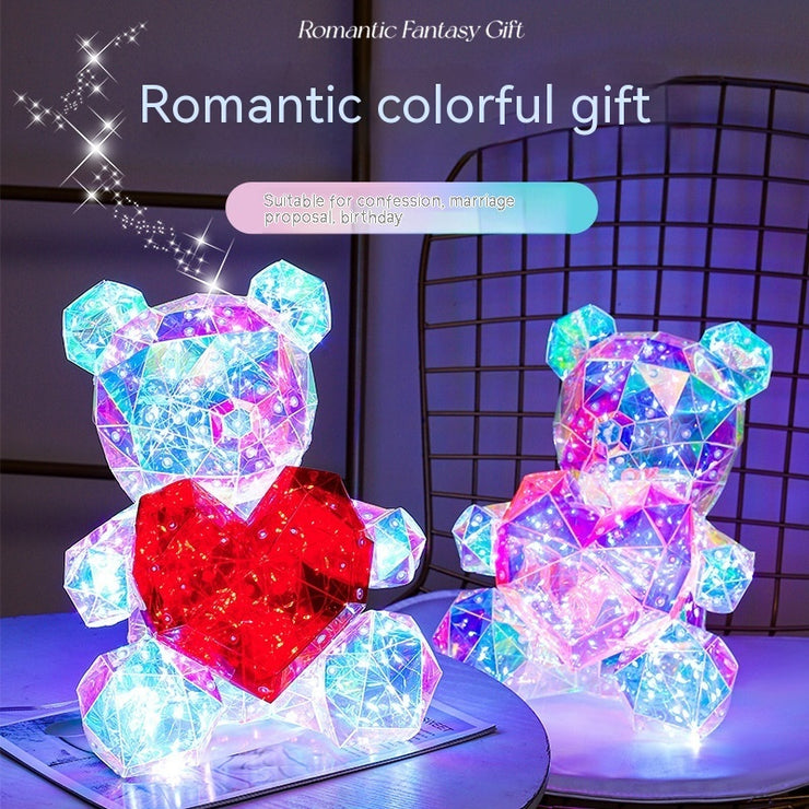 Luminous Unicorn Glowing Bear Gift Birthday Gift Decoration Heart Pink, Red