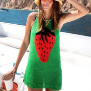 Watermelon Sugar Vibe Strawberry Tank Top Dress As Seen on Hailey Bieber Size S, M, L
