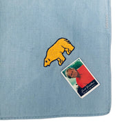 NEW Jack Nicklaus Golf Bear Bandana Light Blue Handkerchief OS