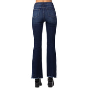 Jelly Jeans Bell Bottom Jeans Frayed High Wasted Indigo Size 1, 3, 5, 7, 9, 11, 13 and Plus 14, 16, 18, 20, 22