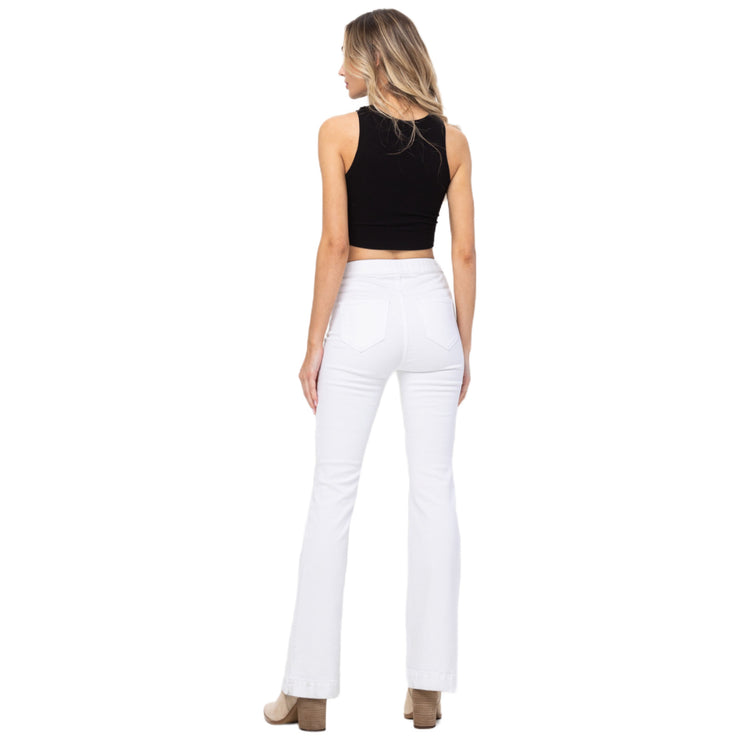 Jelly Jeans High Rise White Pull On Flares Size S, M, L, XL