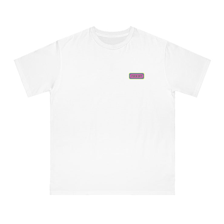 Fuck Off Rainbow Organic Unisex Classic T-Shirt White Sizes S, M, L, XL, 2XL