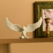 Indoor Living Room White Angel Wings Decor Resin