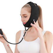 Face Mask Beauty Inflatable Face-lift Bandage with Remote Color Skin Tone, Black and Pink