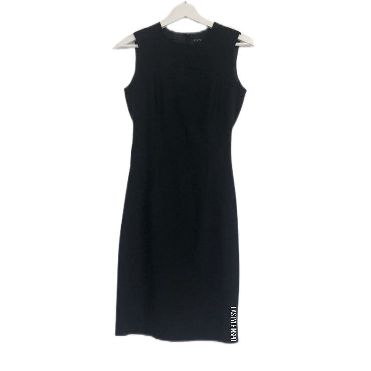 Zara Midi Dress Back Slit in Black Size XS