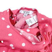 AFRM Los Angeles Rayon Maxi Dress Polka Dot Pink White Size Small