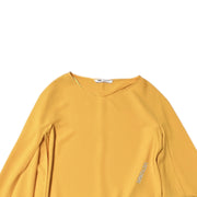 Rare 70s Style Gorgeous Zara dress Slit Long Sleeves Mini Dress in Yellow Size S