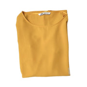 Rare 70s Style Gorgeous Zara dress Slit Long Sleeves Mini Dress in Yellow Size S