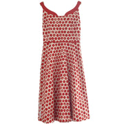 Anthropologie Elevenses Polka Dot Dress 100% Cotton Red Size 6