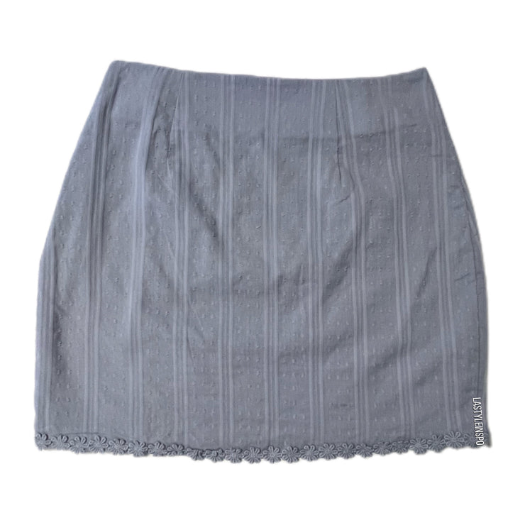 Pacsun Slit Mini Skirt Cotton Stripped Texture Blue Size XS