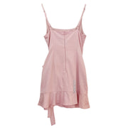 Princess Polly Mini Dress Ruffle Hem Pink Size 4