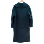 Club Monaco Wool Coat Long Open Emerald Green Size L