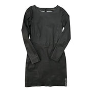 AS BY DF Recycled Leather Mini Dress Long Sleeves Black Size Small