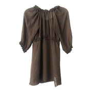 Marc Jacobs Victorian Boho Long Sleeved Brown Dress Size XS