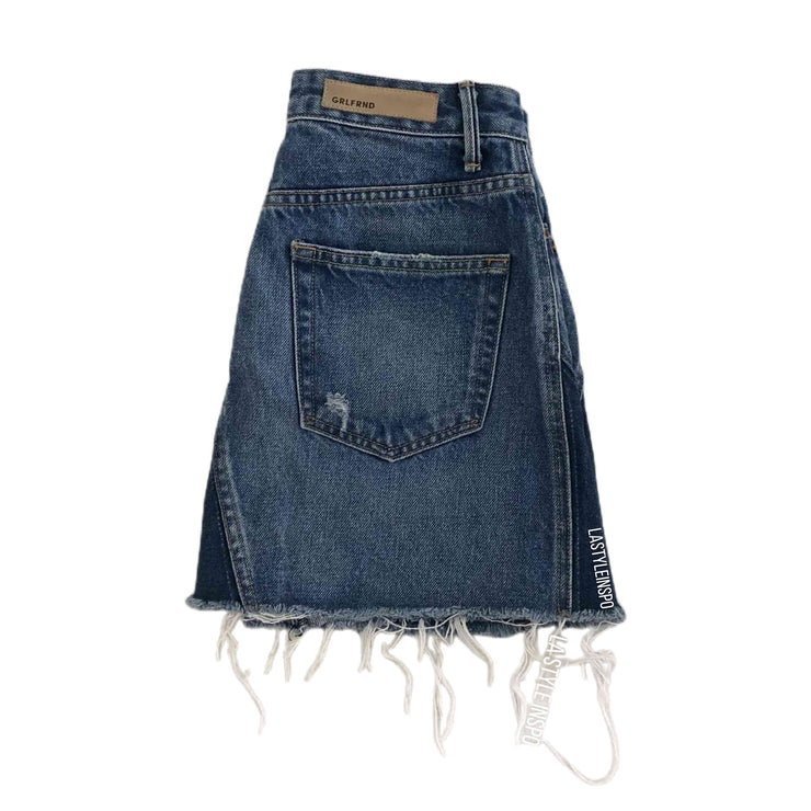 GRLFRND Button Fly Denim Skirt Eva Sir Duke Size 25