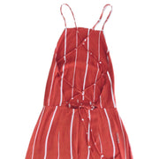 Faithfull the Brand Boho Red Stripped Maxi Dress