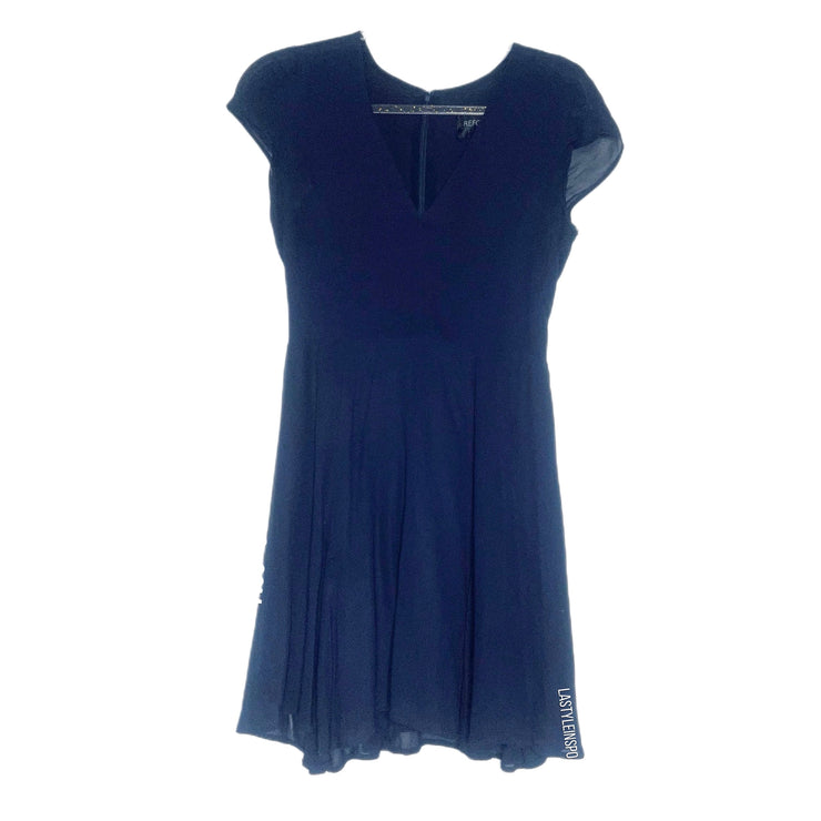 Reformation Silk Dress V Neck Blue Navy Size Medium