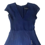 Reformation Silk Dress V Neck Blue Navy Size Medium