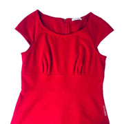 Calvin Klein Red Dress Short Sleeves Size 8