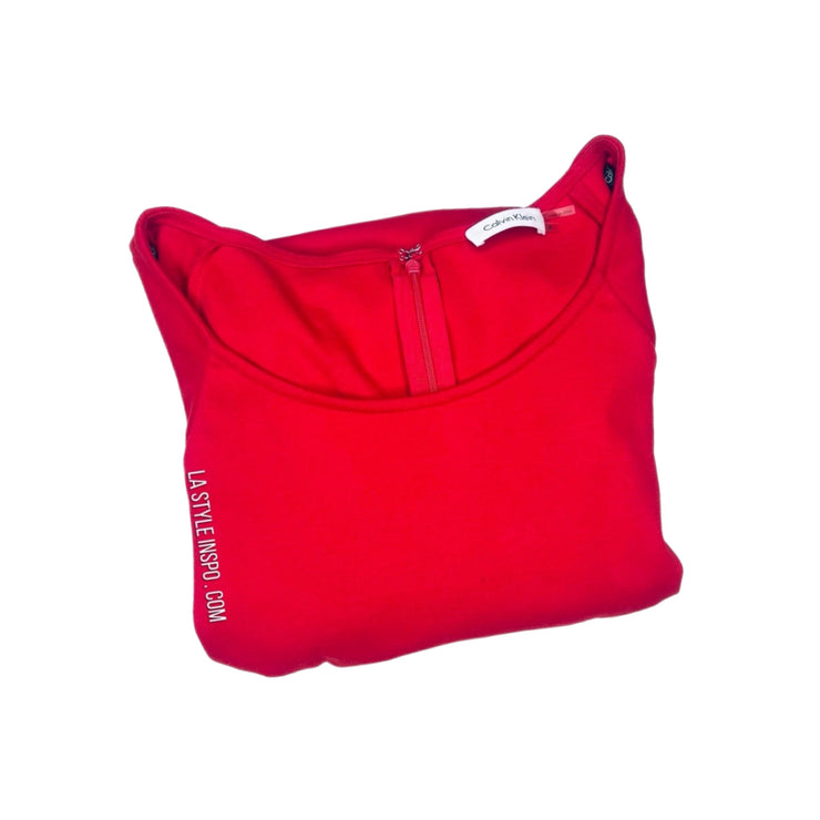 Calvin Klein Red Dress Short Sleeves Size 8