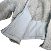 Cotton Hooded Sweatshirt and Pants Casual Sportswear Set Gray Solid Size XS, S, M, L