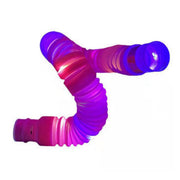 Flashing Telescopic Tube Color Stretching Tube LED Decompression Venting Toys