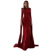 Goddess Maxi Dress Exaggerated Long Split Sleeve Prom Dress in Black, White and Red Size S, M, L, XL, 2XL, 3XL, 4XL, 5XL