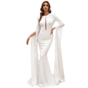 Goddess Maxi Dress Exaggerated Long Split Sleeve Prom Dress in Black, White and Red Size S, M, L, XL, 2XL, 3XL, 4XL, 5XL