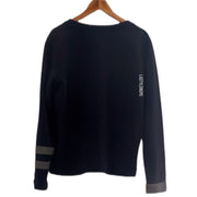 Womens Atelier Casual Sweatshirt Navy Two Stripes Size L