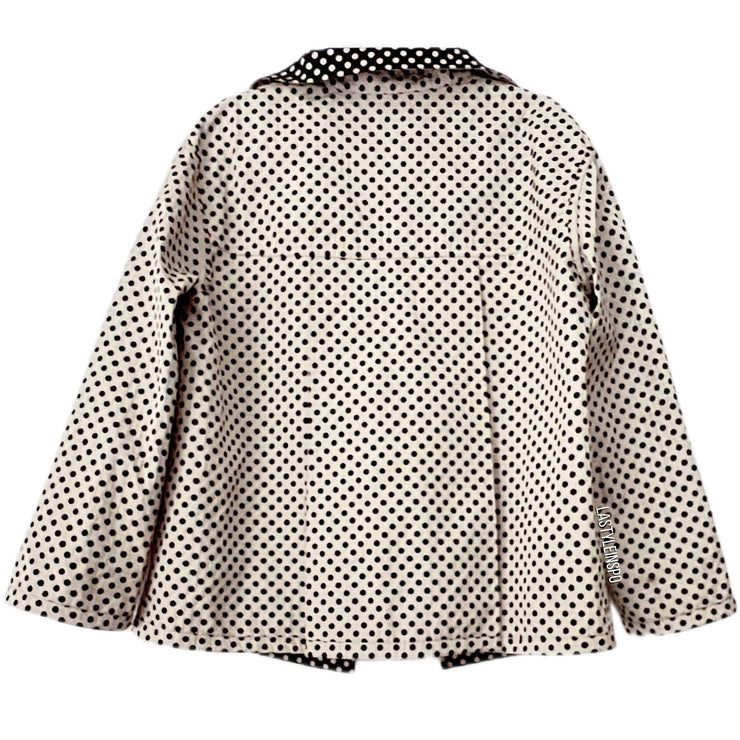 AKRIS PUNTO Polka Dots Reversible Jacket Beige Black Size 12