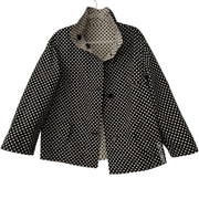 AKRIS PUNTO Polka Dots Reversible Jacket Beige Black Size 12