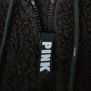 Victorias Secret PINK Teddy Hoodie  Black Size S