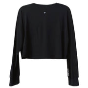 Lululemon Long Sleeved Croptop in Black Size L