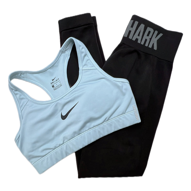 Nike Set Sports Bra Baby Blue with Gymshark Leggings Size S