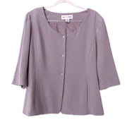 Rena Rowan Lavender Blazer 3/4 Sleeves Size 16