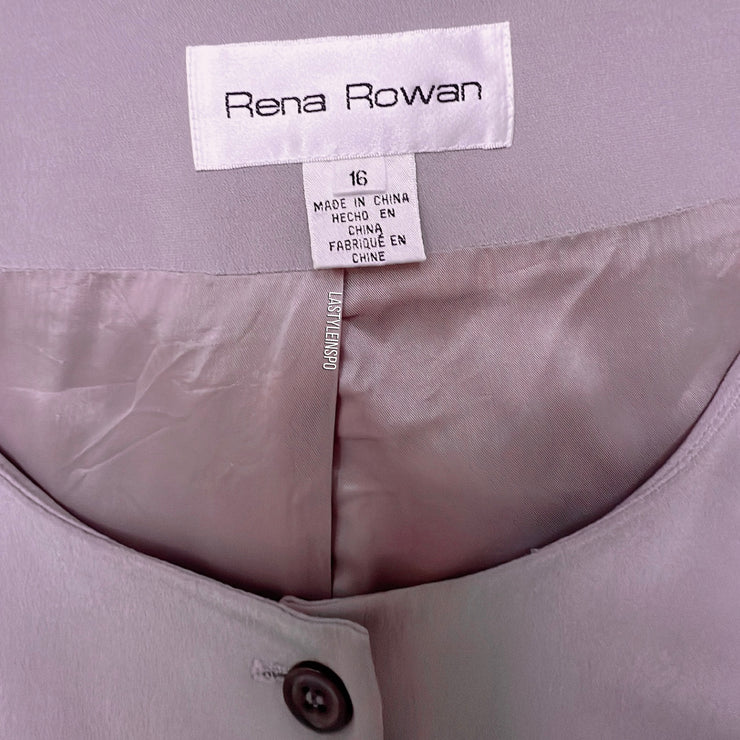 Rena Rowan Lavender Blazer 3/4 Sleeves Size 16