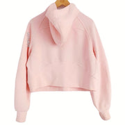 Lululemon Sporty Hooded Sweatshirt Crop 3/4 Zipper in Strawberry Milkshake Pink Size XS