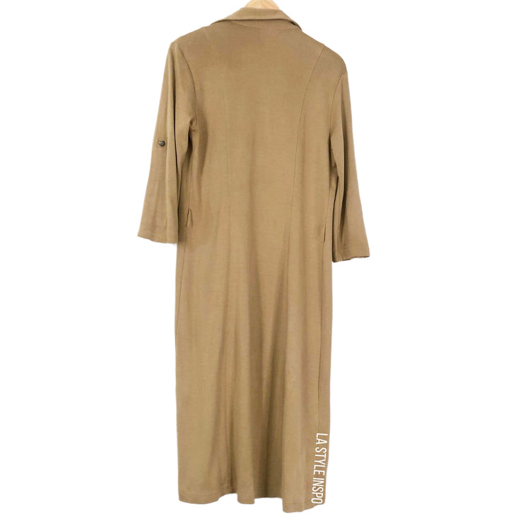 Ralph Lauren Long Coat Beige Tan Nude Camel Size Medium